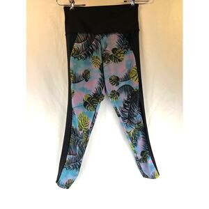 Noli Yoga Tropical Palm Print Leggings, Size small